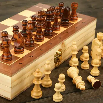 Magnetinės Medinės Sulankstomos Šachmatų Žaidimo Rinkinys Su Veltiniai Valdybos Vidaus Saugojimo Suaugusiems, Vaikams, Pradedantiesiems Didelių Šachmatų Lenta 39cm*39cm