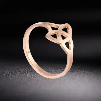 Mano forma Airijos Celtics Trejybės Mazgas Žiedai Viking Šiaurės Amuletas Žiedas Derliaus Bague Moterims, Dovanos Anillos Nerūdijančio Plieno Papuošalai