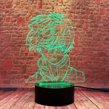 Mano Herojus akademinės bendruomenės Anime duomenys 3D led Stalas naktinė lempa Regėjimo Iliuzija Lempos Shoto Modelis Žaislai