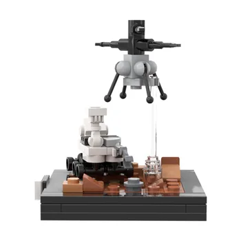 Marsas Mini Mars Vežimėlio blokai Tarpžvaigždinės žvalgyba, transporto priemonės modelis plytų žaislai vaikams švietimo žaislas
