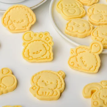 Mielas Šuo Slapukas Pelėsių 3D Animacinių filmų Gyvūnų Paspaudus Cookie Cutter Kepimo Įrankis Sugarcraft Tortas Dekoravimo Priemonės, Kepimo Formos
