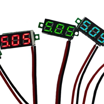 Mini Digital Voltmeter Įtampos Testeris, Matuoklis 0.28 Colių 2.5 V-30 V LED Ekranas Elektroninis Dalys, Reikmenys, Skaitmeninis Displėjus, Voltmeter