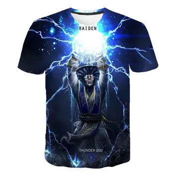 Mortal Kombat 3D Print T-shirt 2021 Kovos Žaidimas MK Vyrai Moterys Streetwear Tee Marškinėliai Mados trumpomis Rankovėmis Viršūnes Drabužiai
