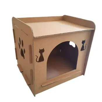 Naminių Kačių Vyriais Kačiuką Katės Namas-formos Lizdą Miega Lovoje Leteną Šlifavimo Kramtyti Žaislas