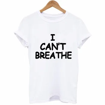 Naujas Atvykimo Plius Dydis 4XL Vyrams trumpomis Rankovėmis Grafinis Tees Viršūnes aš negaliu Kvėpavimas Atspausdintas T-shirt