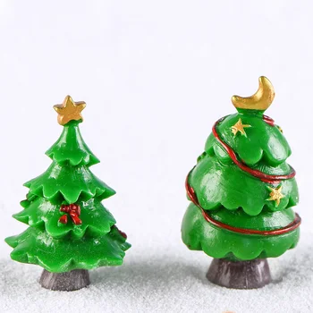 Naujas Kalėdų Žalią Medį veiksmų Skaičiai Lėlių Miniatiūrinės Statulėlės Sode Lėlių namelio Apdaila 