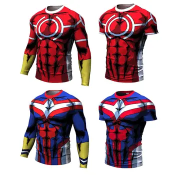Naujas Mano Herojus akademinės bendruomenės Vyrų Vasaros marškinėliai Midoriya Izuku 3D Spausdinimo Mokyklos Kolegijos Stiliaus Boku no Herojus akademinės bendruomenės Marškinėliai Topai