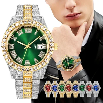 Naujas Top Brand Prabangių Laikrodžių Vyrams Diamond vyriški Žiūrėti Kalendorius Laikrodis Vyrų Verslo Kvarciniai Laikrodžiai Relogio Masculino