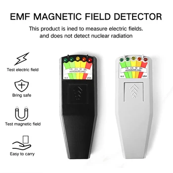 Nešiojamų EMF Magnetinio Lauko Detektorius 5 LED Gaus Metrų PII K2 Elektromagnetinio Lauko EMF Gaus Metrų Vaiduoklių Medžioklės Detektorius