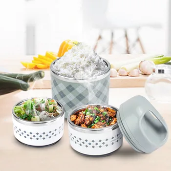 Nešiojamų Nerūdijančio Plieno Šilumos Priešpiečių Dėžutė skirta Maisto Office Lunchbox Bento Boxs Termosas Priešpiečių Dėžutė Maisto Konteinerį su Pietų Krepšys