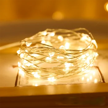 Pasakų Žibintai Vario Viela, LED String Žibintai, Baterija Kalėdinė Girlianda, Patalpų Miegamųjų Namo Vestuvių Naujųjų Metų Dekoracija Naujas