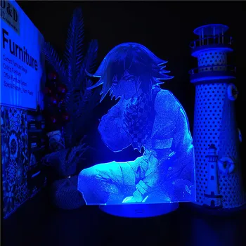 Paveikslas Šviesos Danganronpa Kokichi Oma 3D LED ANIME LEMPOS pagrindiniai kištukiniai naktinių lempų lizdai Vaizdo Apšvietimas Lampara Led Namų Dekoro Kalėdų Dovana