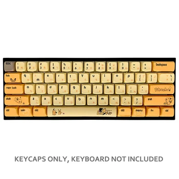 PBT Keycap 108-raktas Tinka 61/87/104/108 Klavišą XDA Mechaninių Žaidimų Klaviatūra Japonijos Mielas dilimui Keycaps