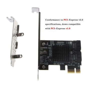 PCIE į SATA 3 Plėtros Kortelę ar Pridėti Kortelės Valdytojas Dual SATA Port PCI Express Adapter Kortelių Windows10/8/7/XP/2003/2008/Linux