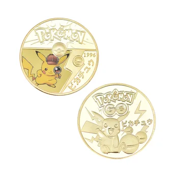 Pokemon Auksą, Sidabrą, Monetas, Monetų Kolekcionieriams Turėtojas Japonijos Pokemon Pocket Monstras Anime Iššūkis Metalo dovanėlės Žaislas