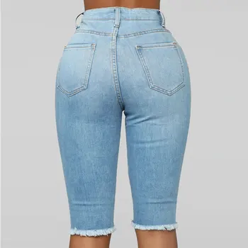 Ponios Kelnės, Džinsai Atsitiktinis Mados Slim Lieknėjimo Ponios Kankina Džinsinio Audinio Kelnės Penkių Taškų Kelnes Pantalones De Mujer Cintura Alta Jean