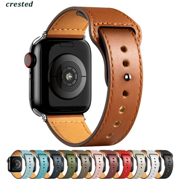 PU Odos dirželis Apple watch band 44mm 40mm 42mm 38mm 44 mm Smartwatch Reikmenys, Sporto apyrankę iWatch serijos 3 4 5 6 se
