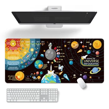 QHCMAX 100x50cm Didelis Pelės Mygtukai Visatos Žvaigždėtas Dangus Šeimos Nešiojamas Žaidėjus, Guma Pelės Kilimėlis Tirštėti Pelės Mygtukai Kompiuterio stalas matft