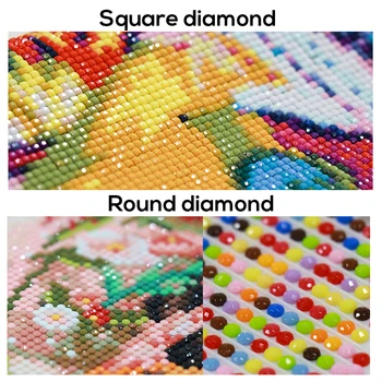 QIQI MERGINA 5D diamond tapyba visą deimantų kvadratas turas kraštovaizdžio automobilių mozaika, siuvinėjimas, rankų darbo namų puošybai kryželiu