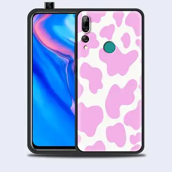 Rožinė Karvė Modelis Silikono TPU Case For Huawei Y6 Y7 Y9 2019 Y5 Y5p Y6p Y6s Y7p Y8p Y8s Y9a Y9s Y9 Premjero Minkštas Telefono Dangtelį