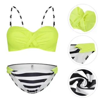 SANWOOD Moterų Bandeau Bikinis Push Up maudymosi kostiumėlį Dviejų dalių Maudymosi kostiumai Seksualus Vasaros Plius Dydis Bikini Nustatyti Maudymosi Kostiumą Paplūdimio
