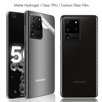 Screen Protector For Samsung Galaxy S20 FE S21 Ultra LTE S21+ Plius Lite 5G Minkštas Hidrogelio TPU / Anglies Pluošto Galinį Dangtelį Filmas