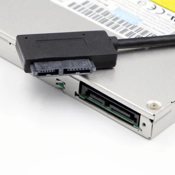 Slimline 7+6 13 Pin SATA į USB 3.0/2.0 Adapteris Mini SATA II USB 2.0 Kabelis Adapteris Nešiojamas CD/DVD ROM Optinis Kabelis