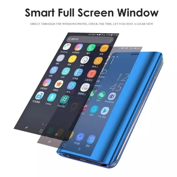 Smart Veidrodis, Flip Case For Huawei P10 Plius Atvejais Etui Odinis Telefono Dangtelis Huawei P 10 P10 Plius P10Plus P10+ Magnetinio Atveju