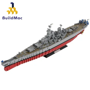 SS plytų WW2 Kariuomenės Karo Ajova Klasės Warshipss Serijos Blokai Modelis aukštųjų Technologijų plytų Kareivio Ginklas Žaislai