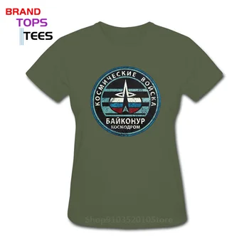 SSRS Rusijos Kosmodromo Kosminių Jėgų Emblema Marškinėliai 30 Metų Baikonūro T-shirt, Derliaus Proginio CCCP SOVIETŲ PROPAGANDOS Marškinėlius