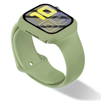 Stiklas+Case+Dirželis Apple Žiūrėti juosta 40mm 44mm 38mm 42mm Silikono smartwatch watchband apyrankę iWatch serijos 3 4 5 6 se juosta