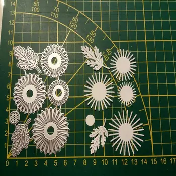 Sunflowers Metal Cutting Dies Stencil Scrapbooking DIY Album Stamp Paper Emboss