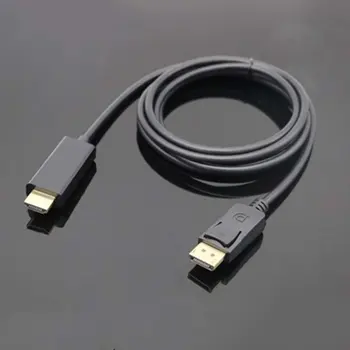 Super Ilgas 1.8 Metrų Display Port DP Vyras į HDMI suderinamus Kabelio Adapteris Keitiklio Kabelį, 4K Nešiojamas PC HD TV Konverteris Maišelis