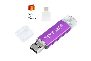 TEKSTAS MAN USB2.0 OTG pendrive 3 1. C Tipas usb Flash Drive 4GB 8GB 16GB 32GB 64GGPendrive USB 2.0 Usb stick
