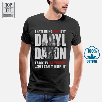 The Walking Dead Daryl Dixon aš Nekenčiu Būti Seksualus Marškinėliai Juodos spalvos Medvilniniai vyriški 6Xl