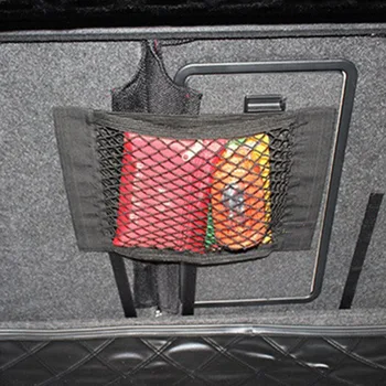 Universalus Mažų Automobilių Sėdynės Pusėje Atgal Saugojimo Net Maišą String Maišo Akių Kišenėje Organizatorius Stick-on piniginės telefono Net Krepšys