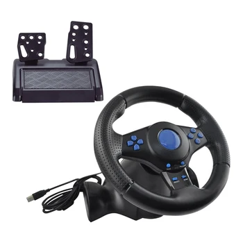 USB Automobilių Lenktynių Vairas Pedalo Vairavimo Simuliatorius PS4 Vienas