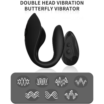 USB jungtį dual kelnaitės vibratorius moterims belaidžio nuotolinio valdymo masturbacija prietaiso suaugusiųjų sekso žaislai Silikono G-Spot massager