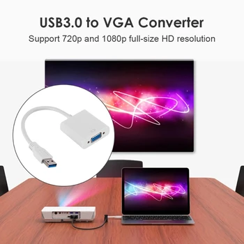 USB į VGA Adapteris 1080P Multi-Ekranas Vaizdo Grafikos plokštė Konverteris Parama 