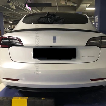 Už Tesla Model 3 2017 2018 2019 2020 2021 Kamieno Spoileris, Galinis skirta Tuning Lūpų Anglies Pluošto ABS Sparnas Galinis Aptakas