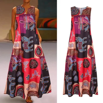 Vasara Ilga Suknelė 2021 Elegantiškas Apdaras Mados kilimo ir tūpimo Tako 3D Suknelė Šalis be Rankovių Suknelės Moterims Atsitiktinis Sundress Derliaus Maxi Suknelės