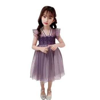Vasarą Merginos Retro Suknelė 2021 Naujų Vaikų Kinų Stiliaus Suknelės Mergaičių Siuvinėjimo Šalis Suknelė 12 Vaikų Drabužius 10 Metų