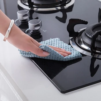 Virtuvė Anti-tepalas valymo šluostės veiksmingai Super Absorbentas Mikropluošto Valymo šluostės namų plauti indų, virtuvės Valymo rankšluostį