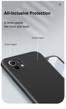 Visiškai telefono kamera atveju Xiaomi Mi 11 Ultra atveju Mi11 Lite Mi 10T Pro Minkštas silikoninis dangtelis Xiaomi mi 10 Lite mi 9 Lite