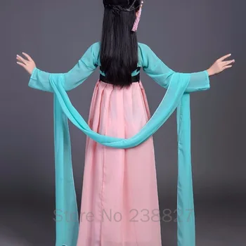 XinHuaEase Vaikų Senovės Kinų Stiliaus Apranga Tradicinė Suknelė Vaikams Pasakų Mergaitės Pagerėjo Ru Sijonas Šokio Spektaklis