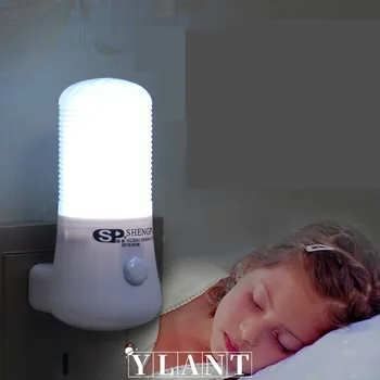 YLANT 1W Naktį Lempos 6 LED, Naktinio Šviesos Naktinės Lempos Lizdo Lempos ES/JAV Kištukas AC 110-220V Namų Puošybai Šviesos kūdikių dovanų