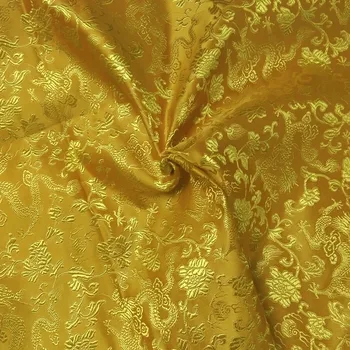 ZZZH 72cm / 140cm Plotis Atrankos Royal Geltona Dragon Žakardo Drabužiai Suknelė, Kostiumas Gyvūnų margo audinio Apmušalai Furnis