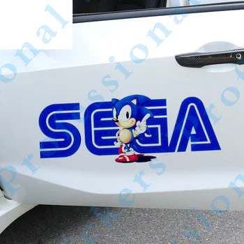 Įdomus Logotipas Automobilio Lipdukas, Decal Arcade Klasika Žaidimas SEGA Sonic Senovinių Motociklų Off-road Nešiojamas Langą Kamieno Gitara Vinilo