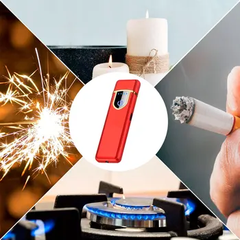 Įkraunamas USB Žiebtuvėlis Flameless Vėjo Lengvesni Kūrybos Metalo dvipusis Cigarečių Žiebtuvėliai Vyrų dovana dujų Nėra Electrictool
