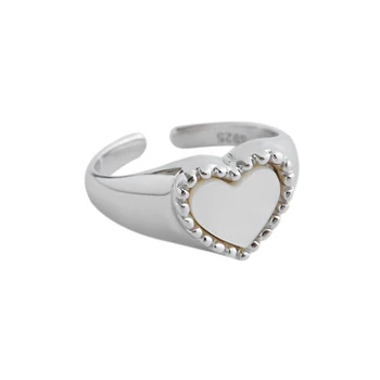 Širdies Žiedai Moterims Nerūdijančio Plieno Širdies Formos Vestuvių, Sužadėtuvių Žiedai bižuterijos Jubiliejų Dovana, Moterų papuošalai